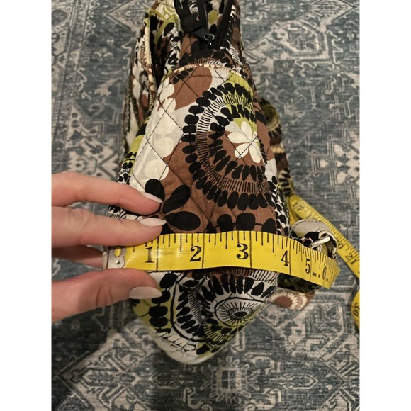 Vera Bradley Small Backpack Quilted White Black Lime Green Yellow Girls Floral - Picture 3 of 5